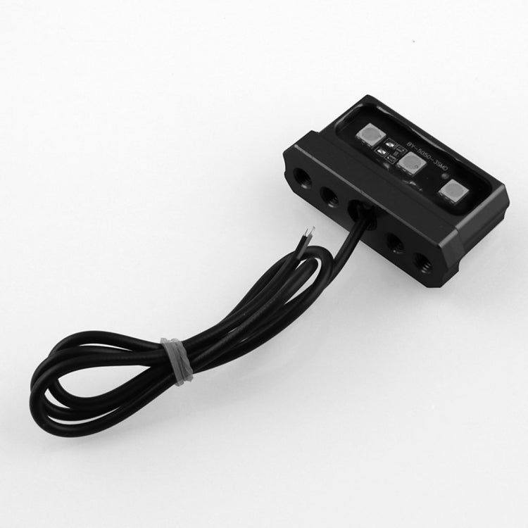 LPF013 Accessori per la modifica del motociclo Staffa universale per targa in lega di alluminio a forma di aeromobile con luci a LED, Black with LED, Blue with LED, Red with LED