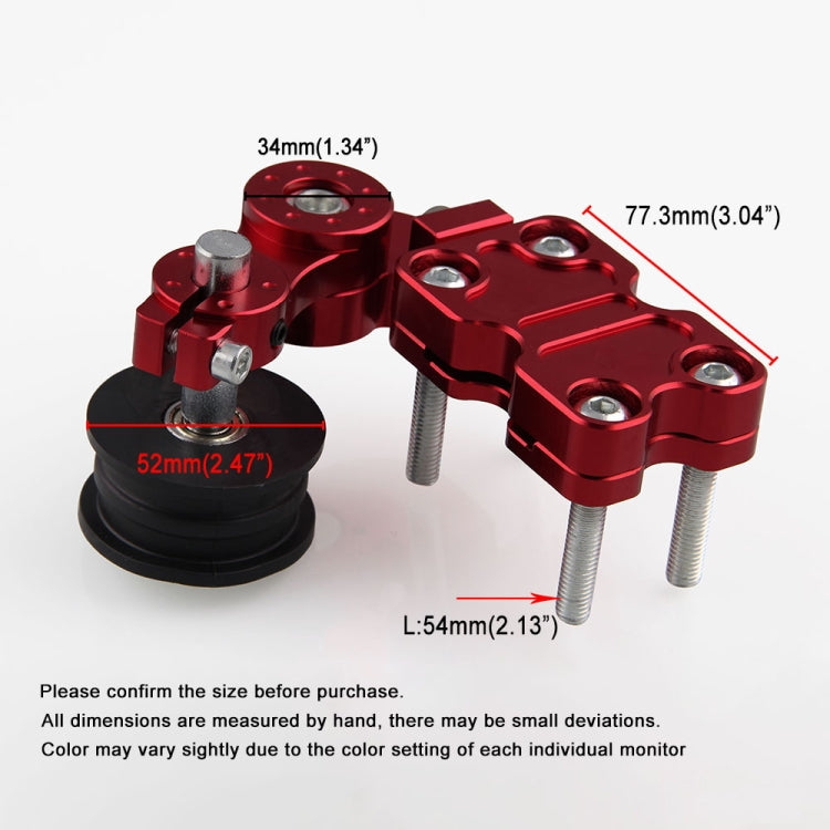 Accessori modificati per moto HC154 Tenditore catena universale in lega di alluminio, Aluminum Alloy Black, Aluminum Alloy Gold, Aluminum Alloy Red, Aluminum Alloy Silver