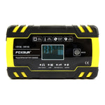 Caricabatterie AGM per riparazione camion moto e auto FOXSUR 12V-24V, spina europea, UK Plug, US Plug, EU Plug
