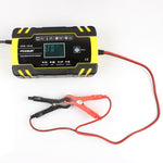 Caricabatterie AGM per riparazione camion moto e auto FOXSUR 12V-24V, spina europea, UK Plug, US Plug, EU Plug