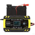 Caricabatterie AGM per riparazione camion moto e auto FOXSUR 12V-24V, spina europea, UK Plug, US Plug, EU Plug