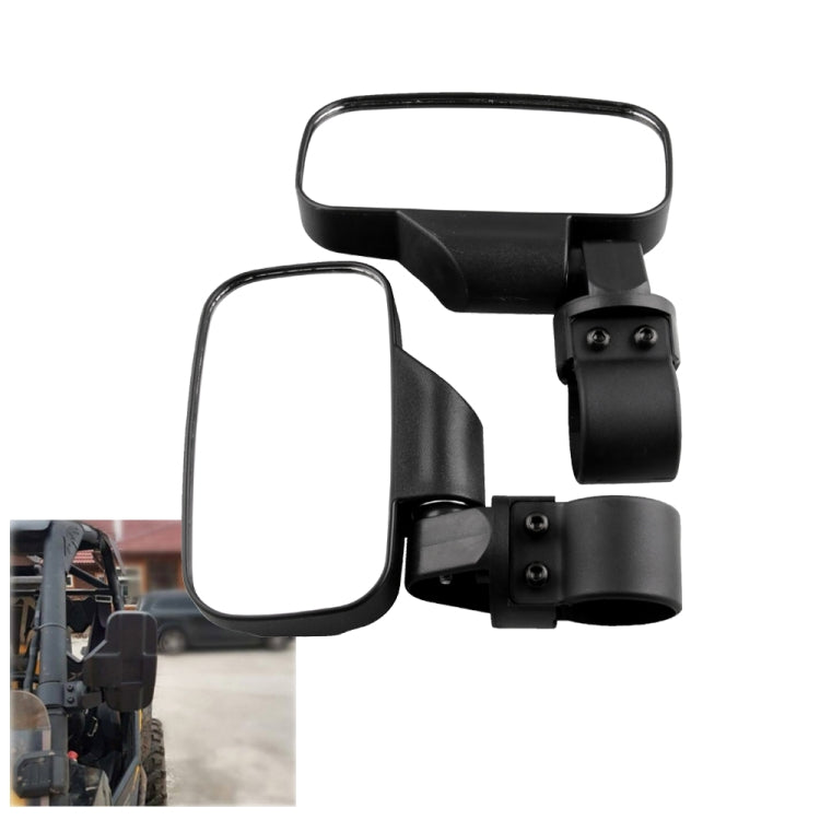 MB-MR016-BK Specchietti laterali modificati per moto UTV da 2 pezzi per UTV con roll-bar da 1,75 pollici e 2 pollici, MB-MR016-BK