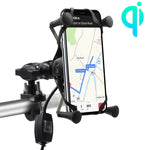 CS-878A1 Caricatore per supporto per telefono cellulare cablato wireless in lega di alluminio per moto multifunzione, CS-878A1