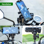Manubrio per moto con testa sferica a forma di U Staffa di supporto per navigazione per telefono in alluminio a otto ganasce multifunzione, larghezza del telefono: 6,5-10,2 cm 160;, U-shaped Bolt