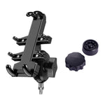 Staffa di supporto per navigazione per telefono in alluminio a otto ganasce multifunzione con testa a sfera M10 con manopole antifurto, M10 Bolt+Anti-theft Knobs