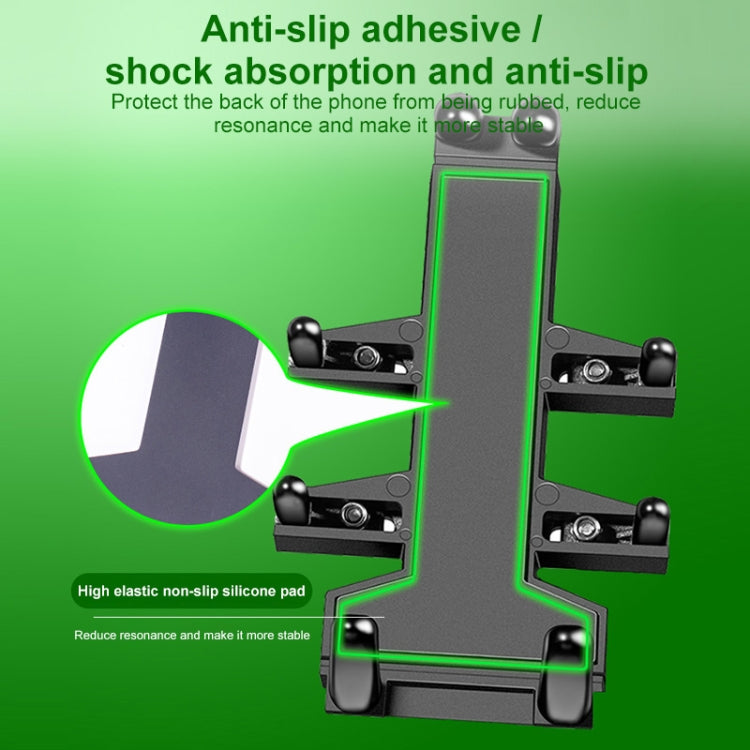 Staffa di supporto per navigazione per telefono in alluminio a otto ganasce multifunzione con testa a sfera M10 con manopole antifurto, M10 Bolt+Anti-theft Knobs