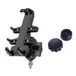 Staffa di navigazione per telefono in alluminio a otto ganasce multifunzione con testa a sfera M8 Bolt con manopole antifurto, M8 Bolt+Anti-theft Knobs