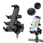 Staffa di navigazione per telefono in alluminio a otto ganasce multifunzione con testa a sfera M8 Bolt con manopole antifurto, M8 Bolt+Anti-theft Knobs
