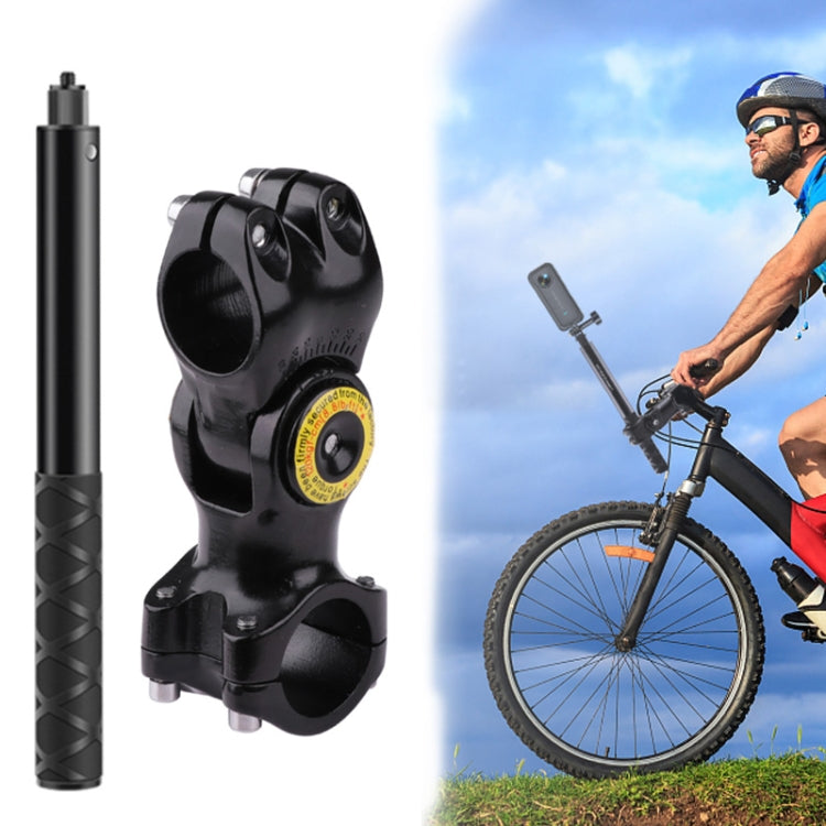 Adattatore per staffa per fotocamera per montaggio su manubrio per bicicletta per moto con supporto per monopiede, Bicycle Handlebar Fixture Mount with Monopod