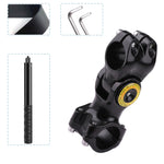 Adattatore per staffa per fotocamera per montaggio su manubrio per bicicletta per moto con supporto per monopiede, Bicycle Handlebar Fixture Mount with Monopod