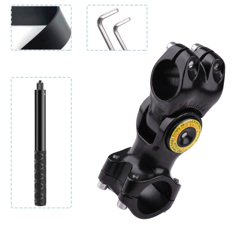 Adattatore per staffa per fotocamera per montaggio su manubrio per bicicletta per moto con supporto per monopiede, Bicycle Handlebar Fixture Mount with Monopod