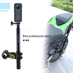 Adattatore per staffa per fotocamera per montaggio su manubrio per bicicletta per moto con supporto per monopiede, Bicycle Handlebar Fixture Mount with Monopod
