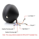 Lampada per faro retrò da 5,75 pollici per moto, luce LED DC12V / 40W / 6000K / 2800LM, Retro Lamp LED Light