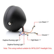 Lampada per faro retrò da 5,75 pollici per moto, luce LED DC12V / 40W / 6000K / 2800LM, Retro Lamp LED Light