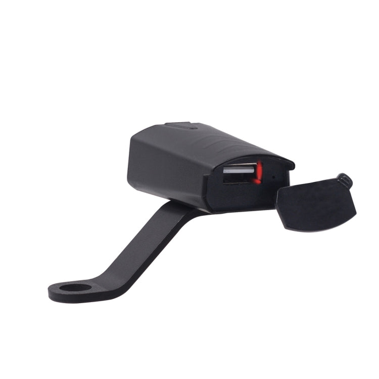 Adattatore per caricabatterie per telefono USB per specchietto retrovisore impermeabile DC 8-32V 5V / 1.2A, con indicatore luminoso, 1 USB Port