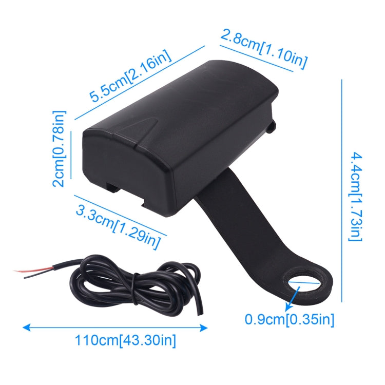 Adattatore per caricabatterie per telefono USB per specchietto retrovisore impermeabile DC 8-32V 5V / 1.2A, con indicatore luminoso, 1 USB Port