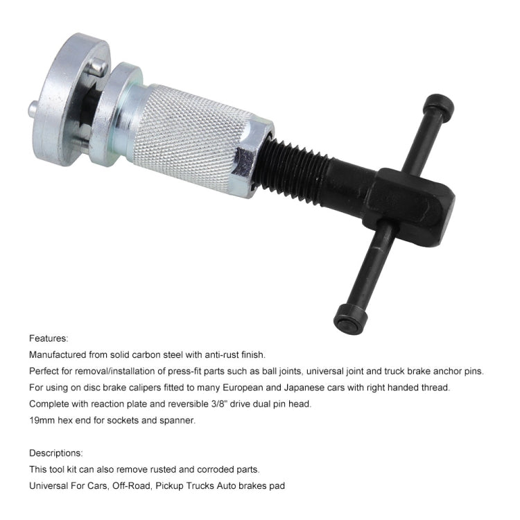 MB-CP003 Strumento di sostituzione del ritorno delle pastiglie dei freni del cilindro del freno di regolazione del pistone della pinza freno universale, Brake Caliper
