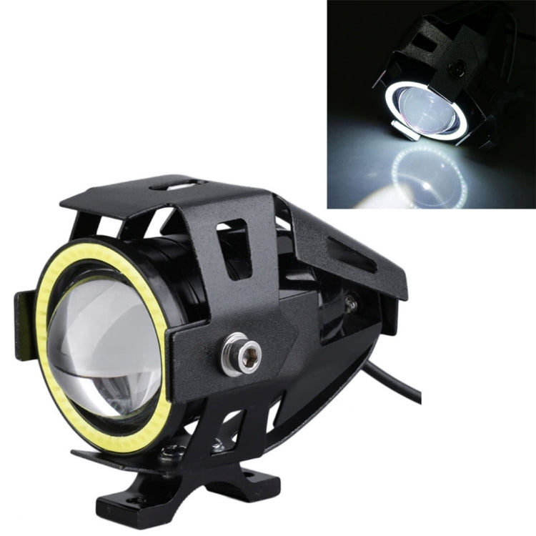 U7 10W 1000LM CREE LED Lampada frontale impermeabile IP67 con luce Angel Eyes per moto/SUV, DC 12V, U7 10W 1000LM White Light, U7 10W 1000LM Colorful Light