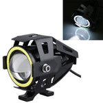 U7 10W 1000LM CREE LED Lampada frontale impermeabile IP67 con luce Angel Eyes per moto/SUV, DC 12V, U7 10W 1000LM White Light, U7 10W 1000LM Colorful Light