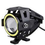 U7 10W 1000LM CREE LED Lampada frontale impermeabile IP67 con luce Angel Eyes per moto/SUV, DC 12V, U7 10W 1000LM White Light, U7 10W 1000LM Colorful Light