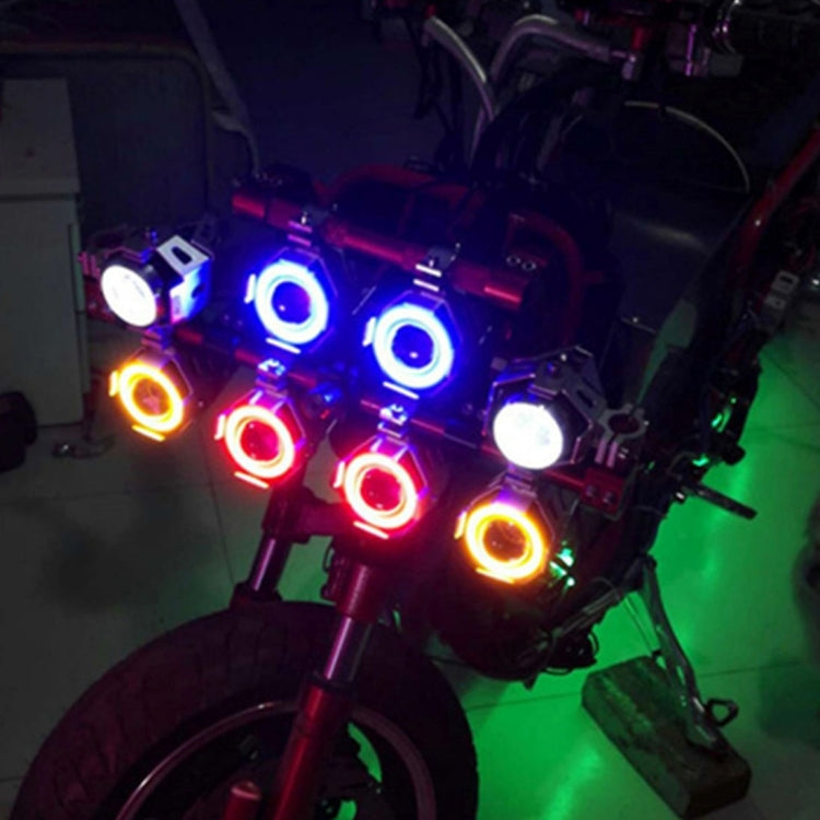 U7 10W 1000LM CREE LED Lampada frontale impermeabile IP67 con luce Angel Eyes per moto/SUV, DC 12V, U7 10W 1000LM White Light, U7 10W 1000LM Colorful Light