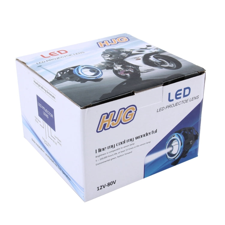 U7 10W 1000LM CREE LED Lampada frontale impermeabile IP67 con luce Angel Eyes per moto/SUV, DC 12V, U7 10W 1000LM White Light, U7 10W 1000LM Colorful Light