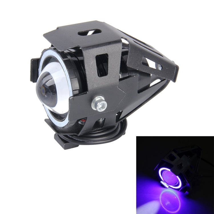 U7 10W 1000LM CREE LED Life Lampada frontale impermeabile con luce Angel Eyes per moto/SUV, DC 12V, U7 10W 1000LM Red Light, U7 10W 1000LM Blue Light