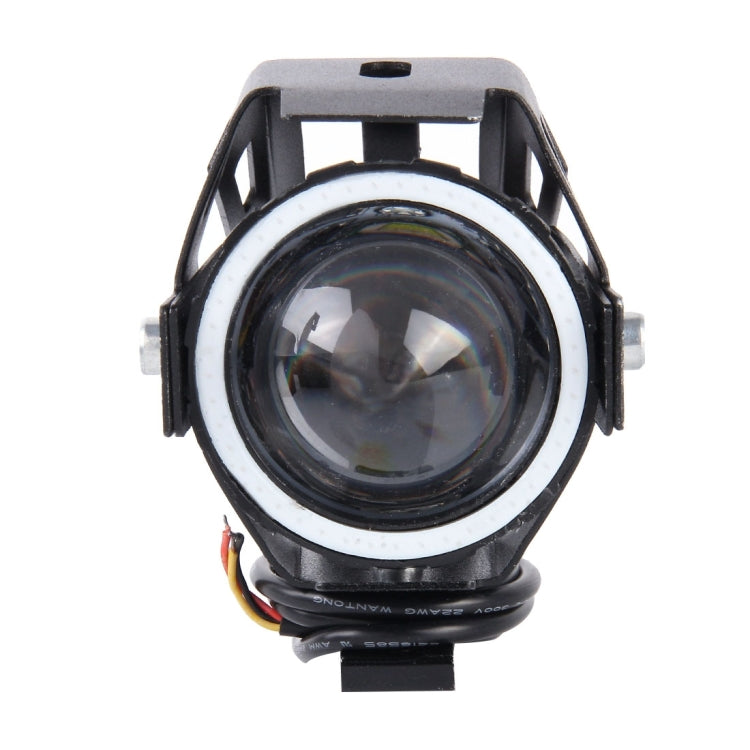 U7 10W 1000LM CREE LED Life Lampada frontale impermeabile con luce Angel Eyes per moto/SUV, DC 12V, U7 10W 1000LM Red Light, U7 10W 1000LM Blue Light