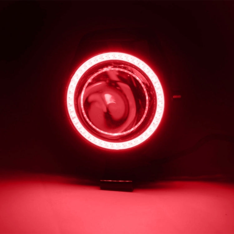 U7 10W 1000LM CREE LED Life Lampada frontale impermeabile con luce Angel Eyes per moto/SUV, DC 12V, U7 10W 1000LM Red Light, U7 10W 1000LM Blue Light