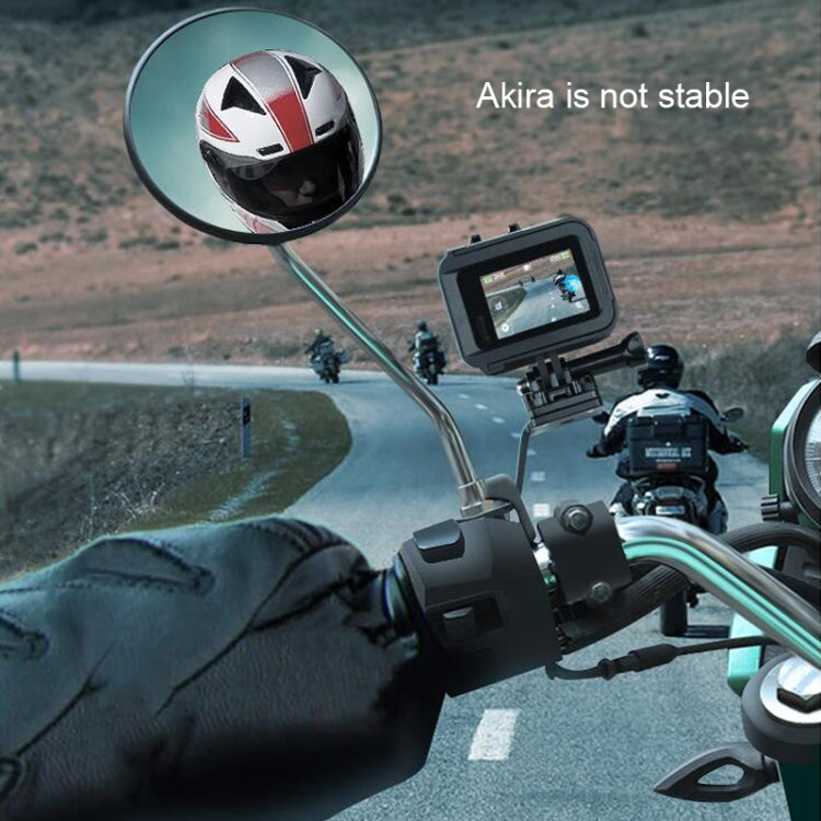 RUIGPRO Staffa per telefono in lega per manubrio moto per GoPro HERO9 Black / HERO8 Black /7/6/5, Insta360 One R, DJI Osmo Action, fotocamere Xiaoyi Sport