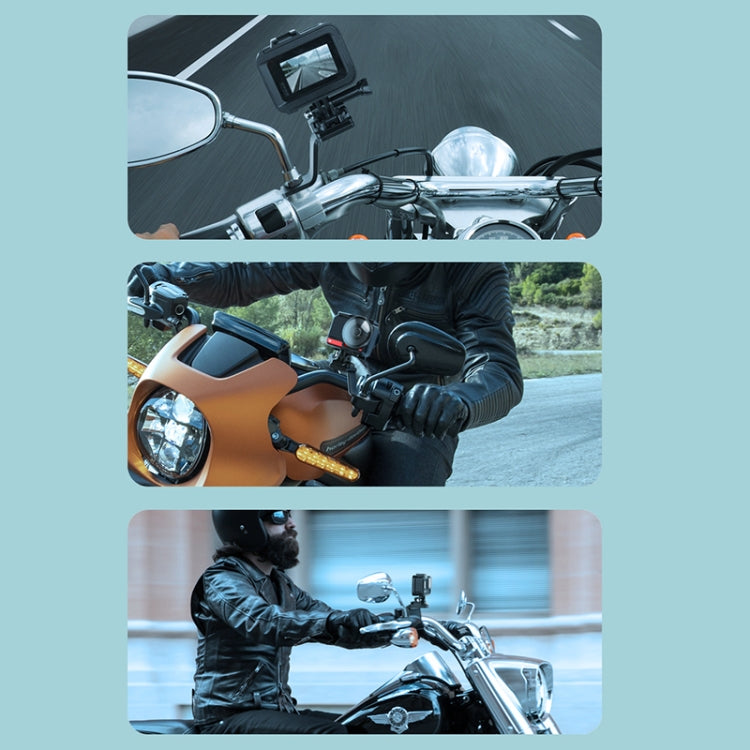 RUIGPRO Staffa per telefono in lega per manubrio moto per GoPro HERO9 Black / HERO8 Black /7/6/5, Insta360 One R, DJI Osmo Action, fotocamere Xiaoyi Sport