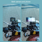 RUIGPRO Staffa per telefono in lega per manubrio moto per fotocamera sportiva GoPro/ Insta360/DJI OSMO