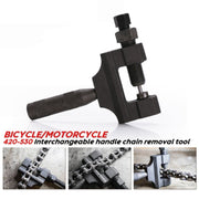 Speedpark Dispositivo di rimozione catena per moto/bicicletta 420-530 Strumento di rimozione catena tipo scheda con impugnatura intercambiabile, SC005