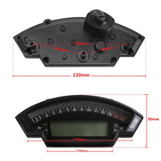 Speedpark Tachimetro digitale LCD TFT per moto 14000 giri/min Contachilometri moto retroilluminato a 6 marce per misuratore di cilindri 1,2,4, MLS062