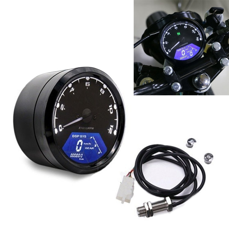 Gruppo strumenti LCD contachilometri strumento modificato retrò per moto universale Speedpark, Retro Instrument Odometer