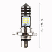 Faro LED per moto H4 DC12V / 7,4W con perline lampada SMD-3030 da 24 LED, H4 Style 1 (White Light), H4 Style 1 (Yellow + White)