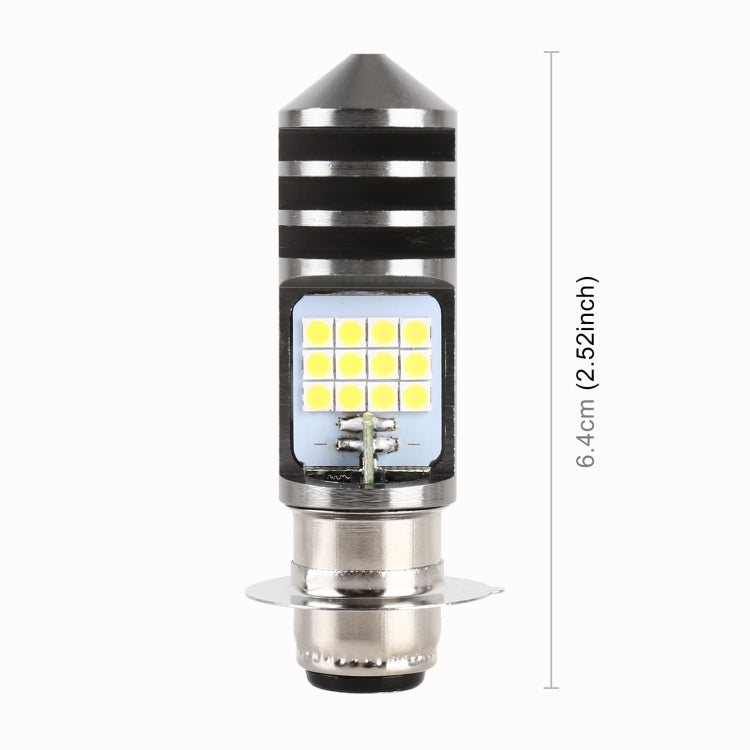 Faro LED per moto PX15D DC12V / 7,4W con perline lampada SMD-3030 da 24 LED, PX15D Style 1 (White Light), PX15D Style 1 (Yellow + White)