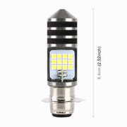 Faro LED per moto PX15D DC12V / 7,4W con perline lampada SMD-3030 da 24 LED, PX15D Style 1 (White Light), PX15D Style 1 (Yellow + White)
