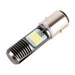 Faro LED per moto BA20D DC12V / 7,4W con perline lampada SMD-3030 da 24 LED, BA20D Style 2 (White Light), BA20D Style 2 (Yellow + White)