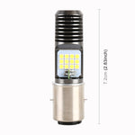 Faro LED per moto BA20D DC12V / 7,4W con perline lampada SMD-3030 da 24 LED, BA20D Style 2 (White Light), BA20D Style 2 (Yellow + White)