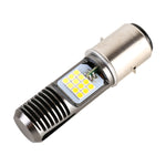 Faro LED per moto BA20D DC12V / 7,4W con perline lampada SMD-3030 da 24 LED, BA20D Style 2 (White Light), BA20D Style 2 (Yellow + White)