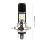 Faro LED per moto H4 DC12V / 7,4W con perline lampada SMD-3030 da 24 LED, H4 Style 2 (White Light), H4 Style 2 (Yellow + White)