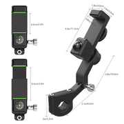 Porta cellulare con bussola sferica per moto, specchietto retrovisore senza luce, Rearview Mirror without Light (Black), Rearview Mirror without Light (Green)
