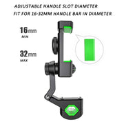Porta cellulare con bussola sferica per moto, specchietto retrovisore senza luce, Rearview Mirror without Light (Black), Rearview Mirror without Light (Green)