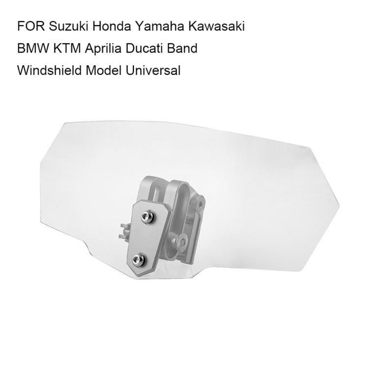 MB-WE024 Parabrezza rinforzato acrilico modificato universale per moto, MB-WE024(Black), MB-WE024(Grey), MB-WE024(White)