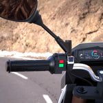 WUPP ZH-983C1 Manubrio con impugnatura riscaldata e riscaldamento elettrico intelligente modificato per moto con controllo della temperatura a tre marce, ZH-983C1