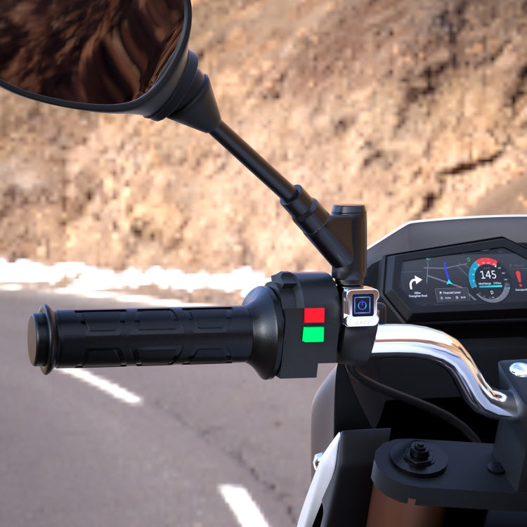 WUPP ZH-983C1 Manubrio con impugnatura riscaldata e riscaldamento elettrico intelligente modificato per moto con controllo della temperatura a tre marce, ZH-983C1