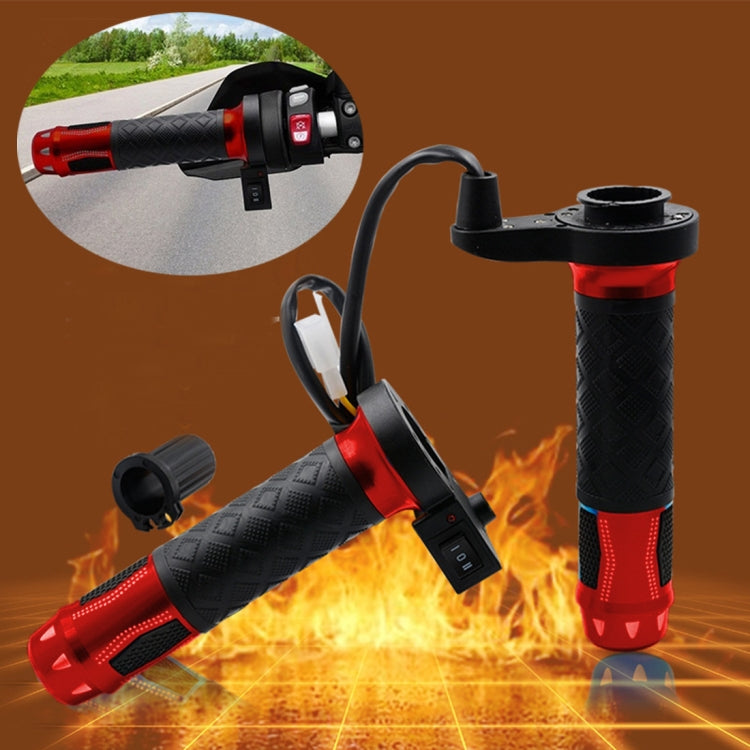 CS-764A1 Manubrio con impugnatura riscaldata, copertura per impugnatura elettrica in lega di alluminio per scooter da moto 12V