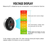 ZH-975A1 Caricatore USB singolo per telefono cellulare impermeabile in lega di alluminio per moto con voltmetro rosso, ZH-975B1, ZH-975A1