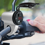 ZH-975A1 Caricatore USB singolo per telefono cellulare impermeabile in lega di alluminio per moto con voltmetro rosso, ZH-975B1, ZH-975A1